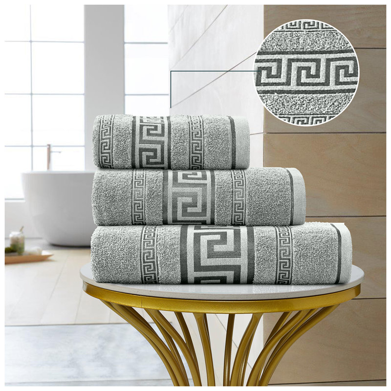 Premium Egyptian 100% Cotton Towels | Soft, Lightweight, Ultra-Absorbent Bathroom Towels for Daily Comfort, Silver