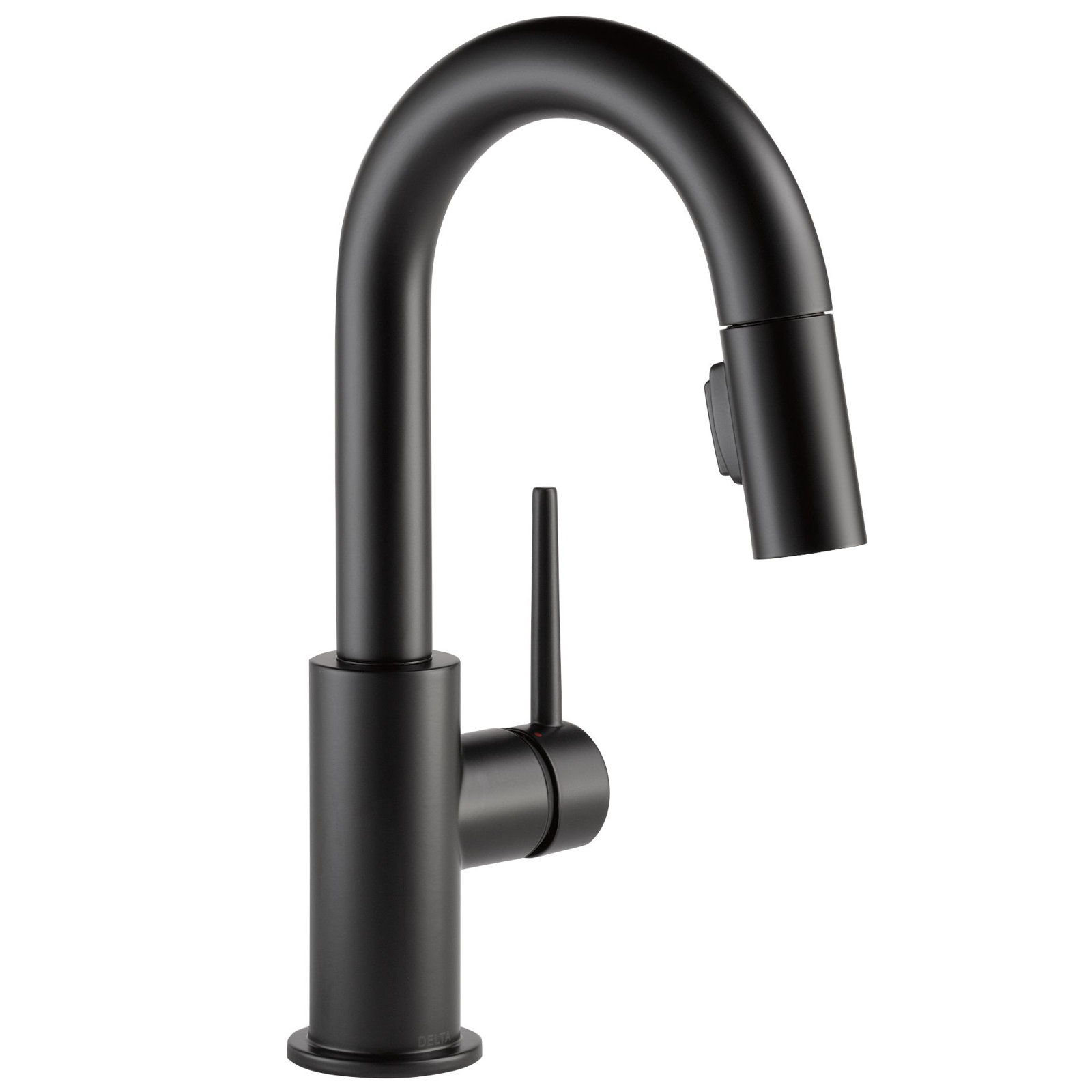 Trinsic Pull Down Sprayer Bar Faucet, Single Handle Prep Sink Faucet, Matte Black