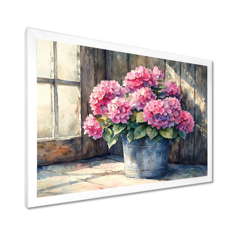 Iftene - Floral Wall Art, Reproduction encadrée d'une seule photo, H 30 po x l 40 po, Blanc