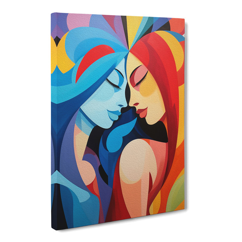 Two Women In Love Colour Field - Print, 76cm H x 50cm W x 3cm D