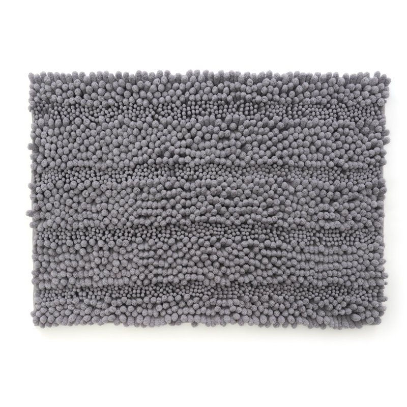 Evyana Non-Slip Bath Rug, 21" W x 34" L, Sand