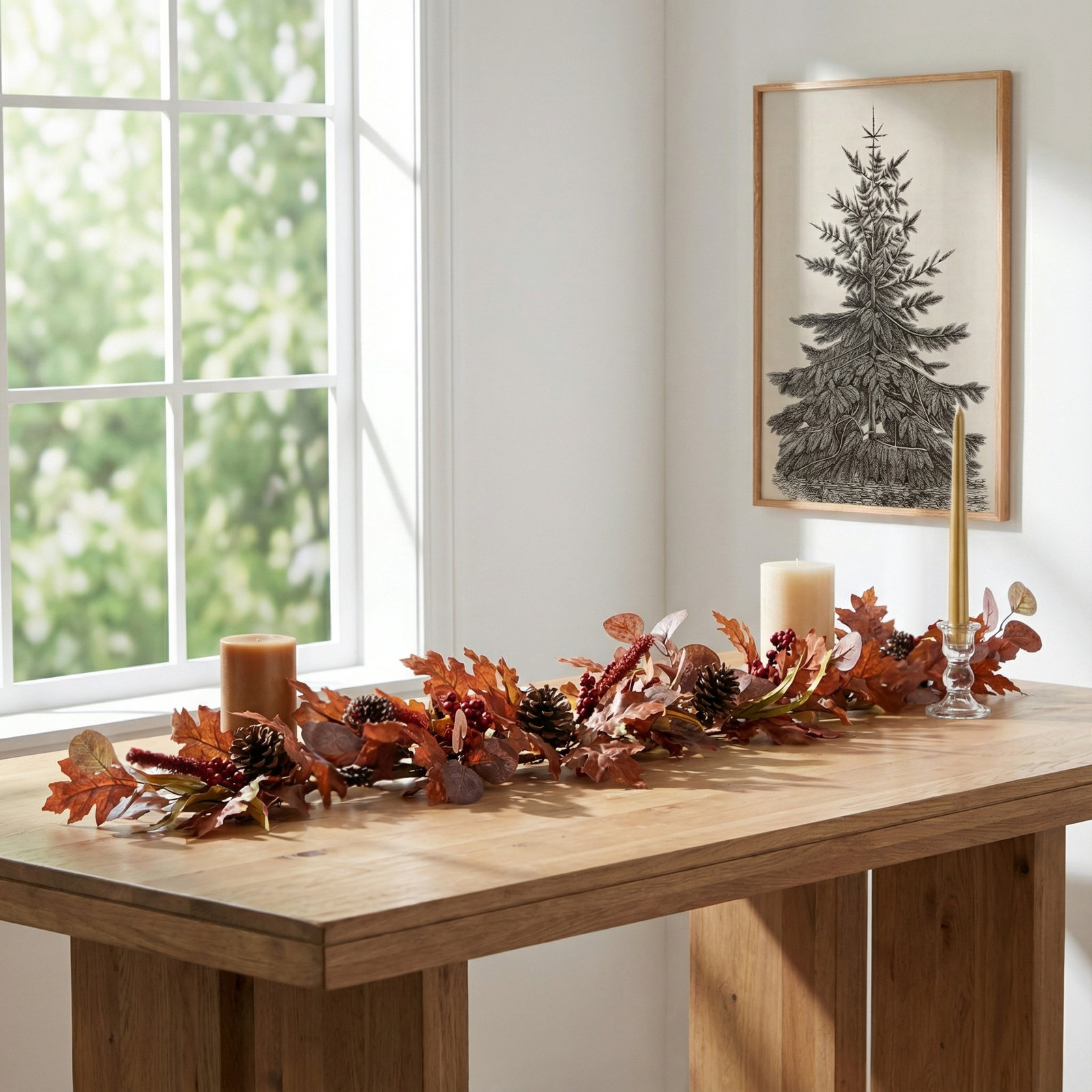 Leominster 71'' in. Faux Pinecone Garland