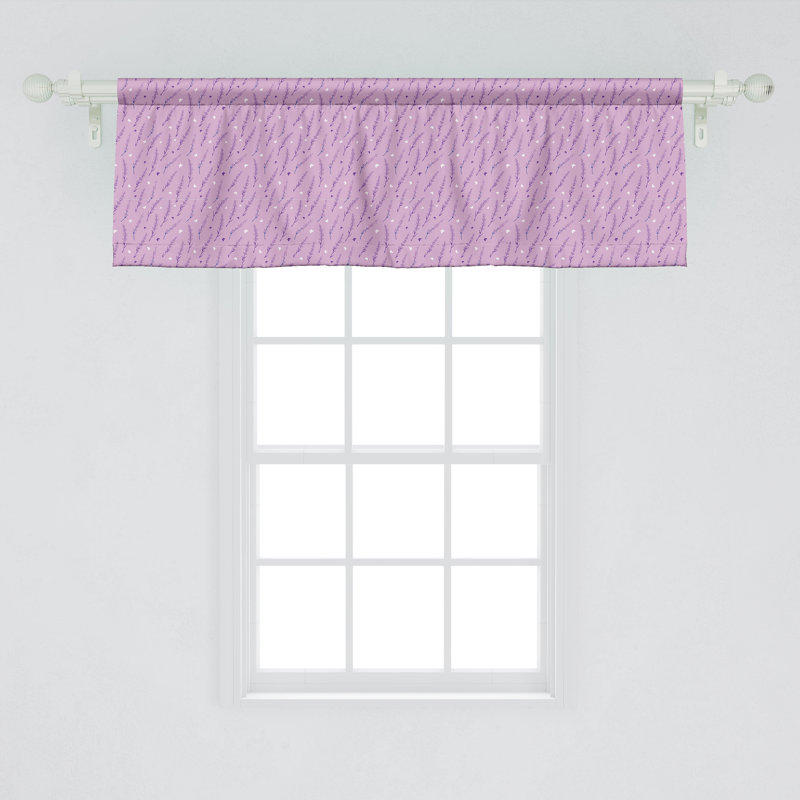Ensemble de 2 cantonnières à motif floral lilas 54 "Ambesonne, L 54 po x L 18 po