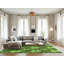 Tapis vert à motif abstrait-1413684585