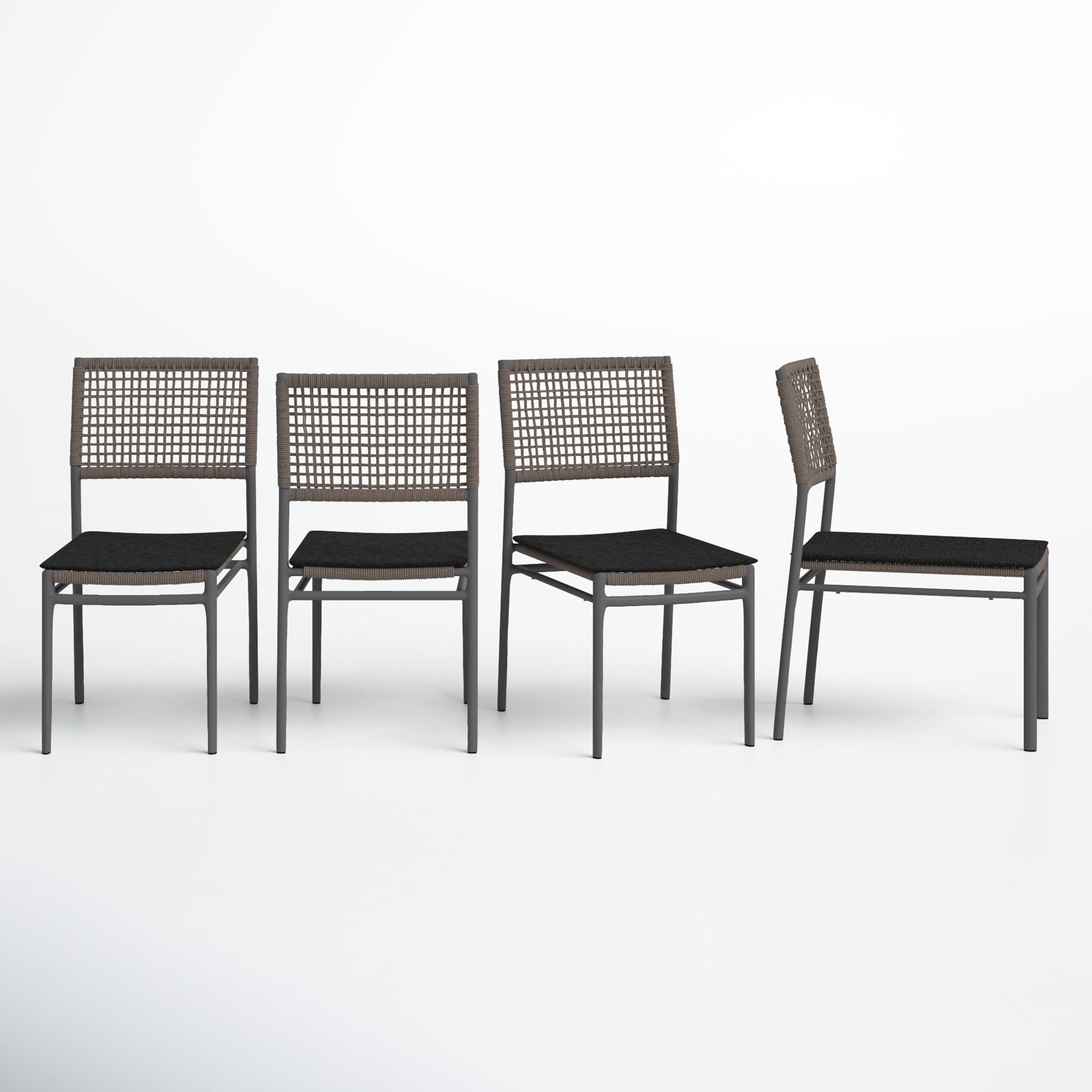 Trennen Premium All-Weather Wicker Outdoor Dining Side Chair with Cushion