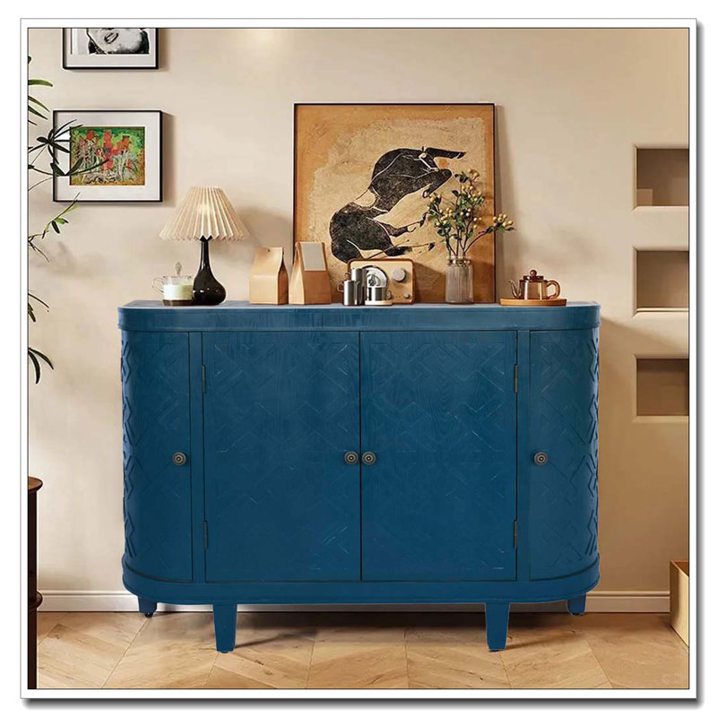 47''Oval Storage Cabinet with 4 Doors