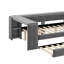 Lit plateforme double tapissier avec bureau et lit gigogne-263334900