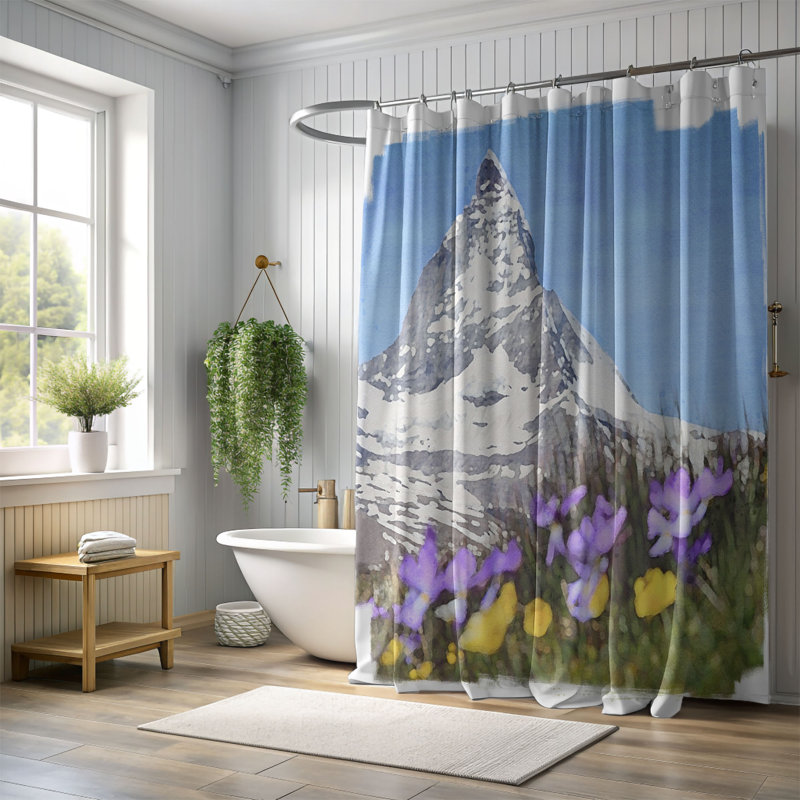 Rideau de douche, H 74 po x l 71 po