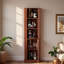Grande armoire de coin avec espace de rangement et porte perforée en métal
