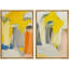 Art mural abstrait, ensemble de 2 reproductions d'art encadrées sur toile-118759949-118759951