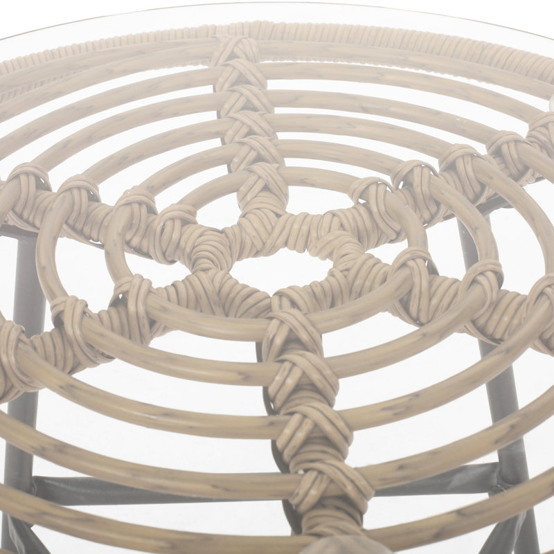 Table d'appoint avec tissage tendance
