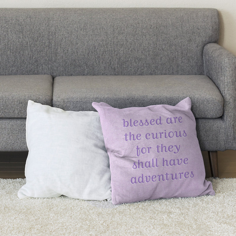 Coussin de sol curiosité inspirant, Mauve contrastant, H 36 po x l 36 po