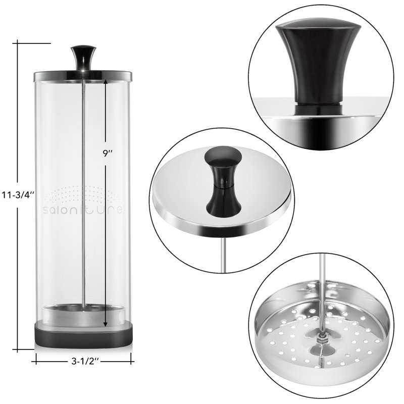 Glass Jar, 11.75" H x 3.5" W x 3.5" D