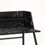 Bureau d'ordinateur Hildon à finition noire avec rehausse et pieds en métal, H 39,12 po x l 47,02 po x P 23,52 po