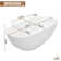 71'' x 35'' Freestanding Soaking Solid Surface Bathtub with Faucet