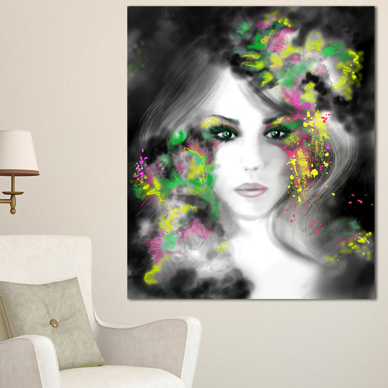 « imaginaire portrait femme », impression sur toile tendue, H 40 po x l 30 po x P 1 po
