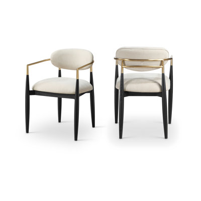 Riccio Performance Fabric Upholstered Dining Arm Chair
