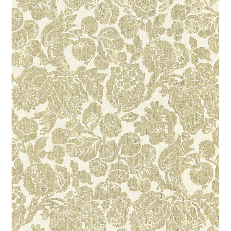 Norden Elsa Linen Print Fabric, Burnished Gold