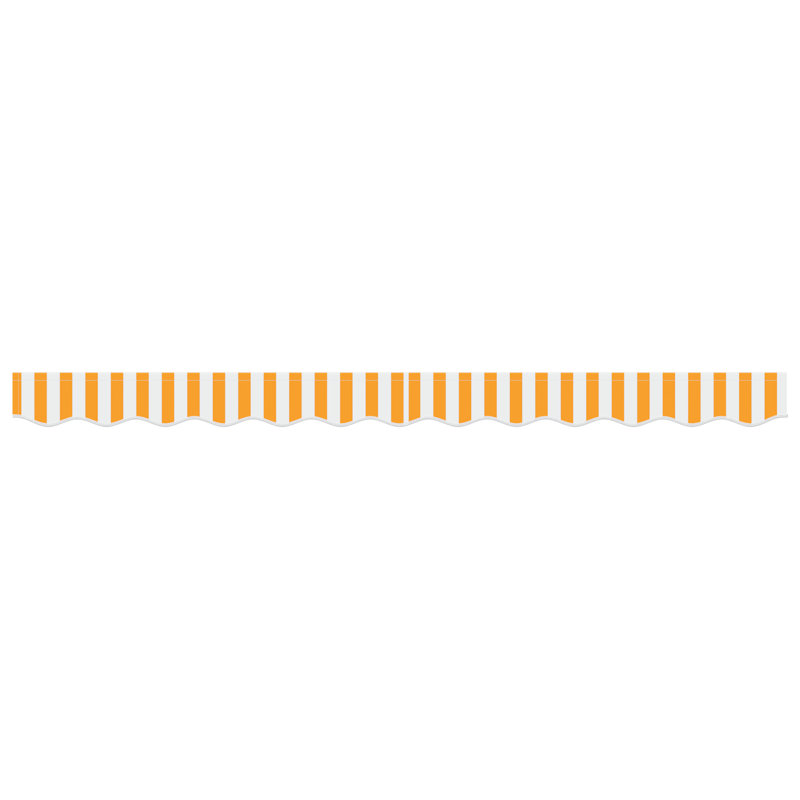 Breakwater Bay 20cm D Retractable Patio Awning, Yellow/White Striped, 230 cm W x 20 cm D