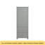 Grande armoire de rangement pour salle de bain, armoire de rangement autoportante avec deux tiroirs et tablette réglable, panneau de fibres à densité moyenne avec finition peinte, gris-901230111