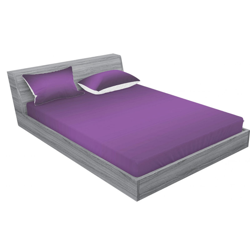 Microfiber Ombre Sheet Set, Full/Double Sheet Set with 2 Pillowcases, Purple