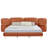 Michaelin Contemporary Minimalist Upholstered Platform Bed With Floating Nightstands-115199403