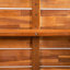 Table de salle à manger d'extérieur en bois d'acacia, finition teck + osier gris-391796934