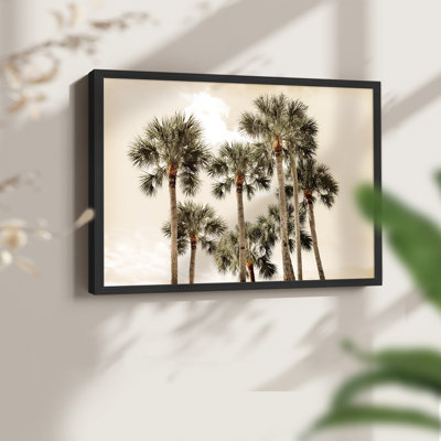 Blushing Palms -Framed Print - Restickable