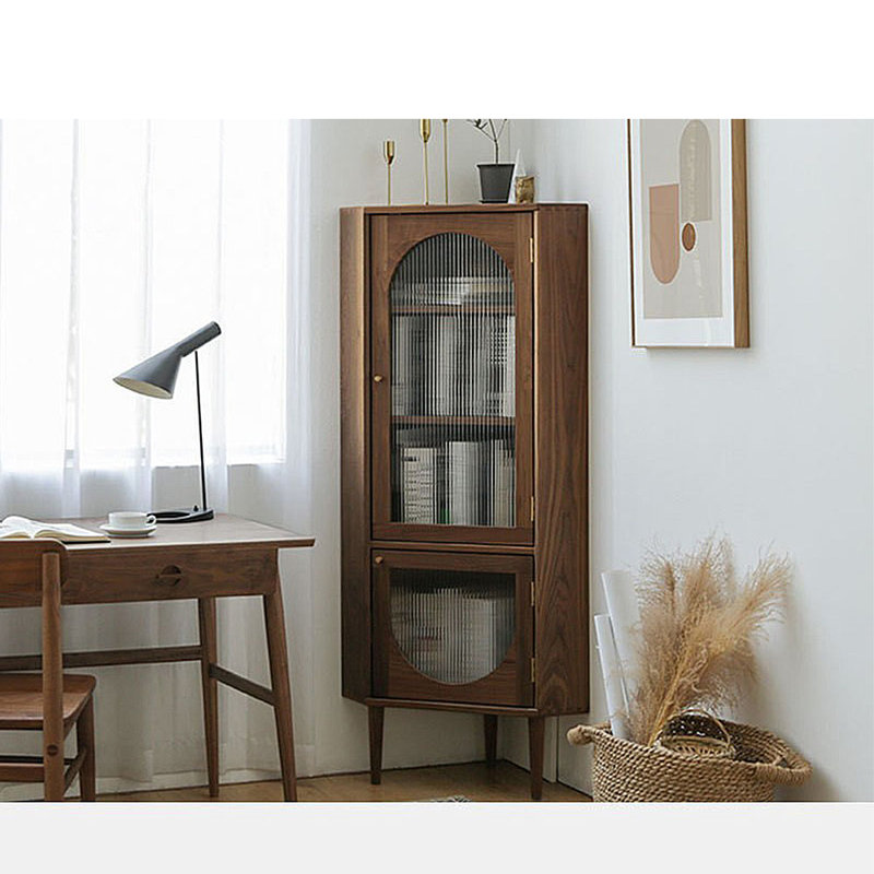 Armoire de rangement d'angle, Brun