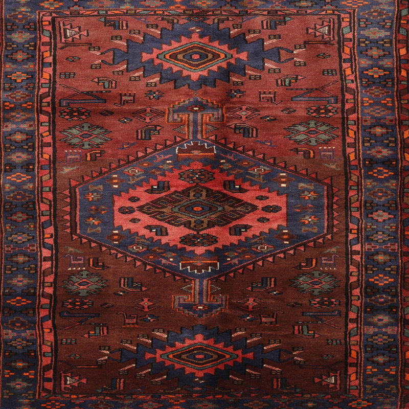 Laine tissée à la machine de style oriental/polyester jaune clair/marron/noir Tapis décoratif, Rond 7 pi