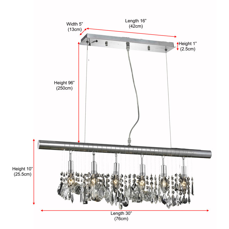 Duenas 6 - Light Kitchen Island Pendant