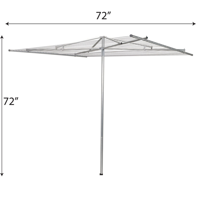 Outdoor Telescoping Clothesline Prop with Adjustable Steel Pole