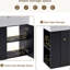 Meuble-lavabo 21,6 po avec lavabo en céramique - noir, rangement à gauche, meuble-lavabo moderne 21,6 po, noir-372640521