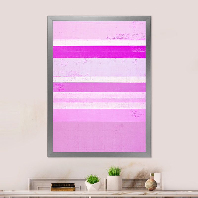 Art abstrait rose sur toile II - œuvre d'art moderne et contemporaine sur toile, H 36 po x l 24 po x P 1 po