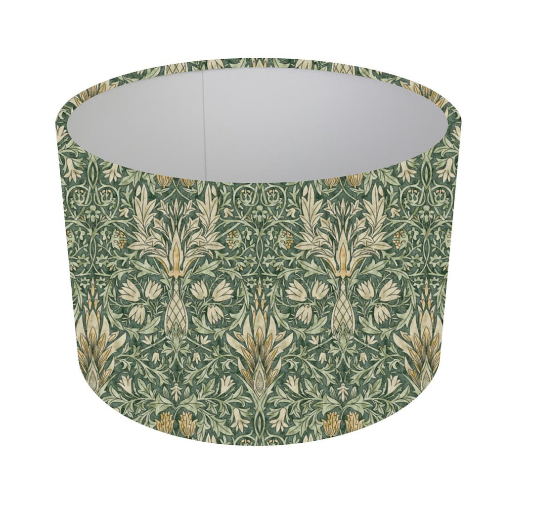 Cotton Drum Lamp Shade ( Screw On ) Green