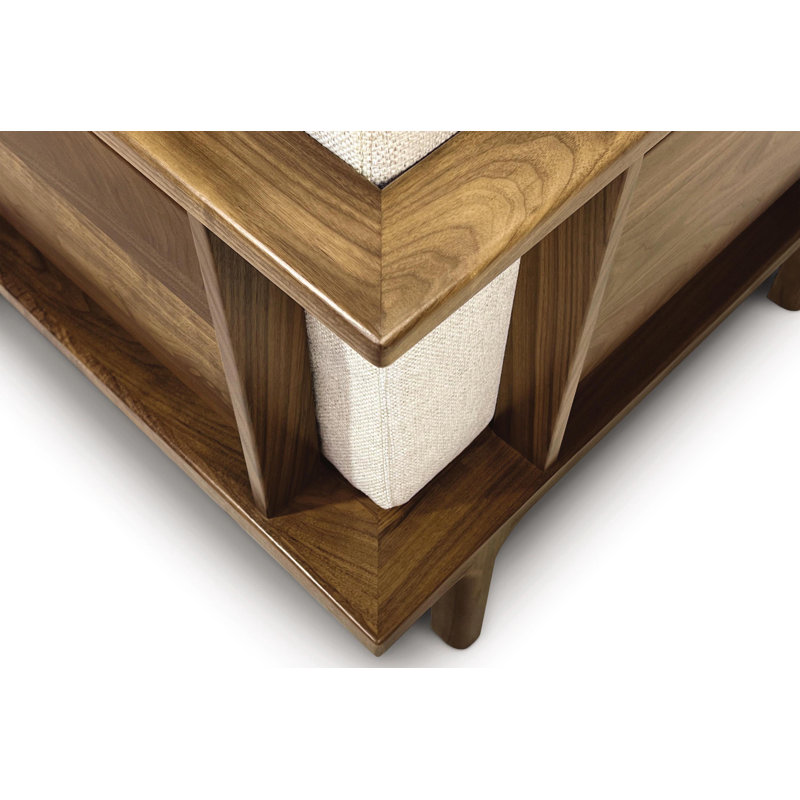 Sierra Armchair, Natural Walnut, Dark Natural Polyester
