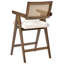 Upholstered Counter Stool with Solid Wood Frame