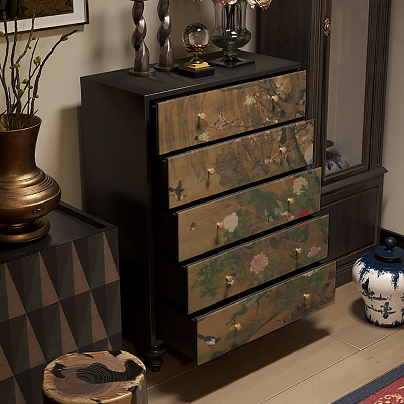 Armoire décorative à tiroirs d'art rétro français