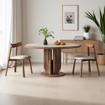 French Light Luxury Round Dining Table