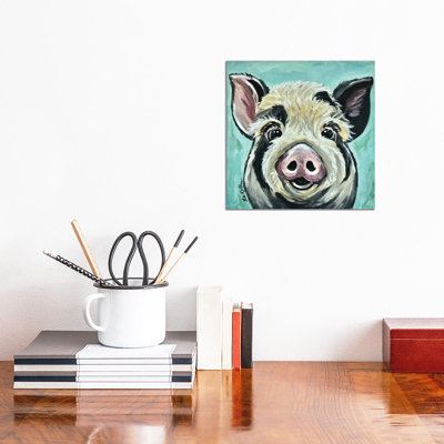 Sarge The Pig - Wrapped Canvas Print