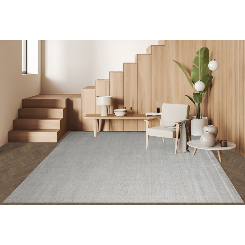 Wool Area Rug, Rectangle 6' x 9'