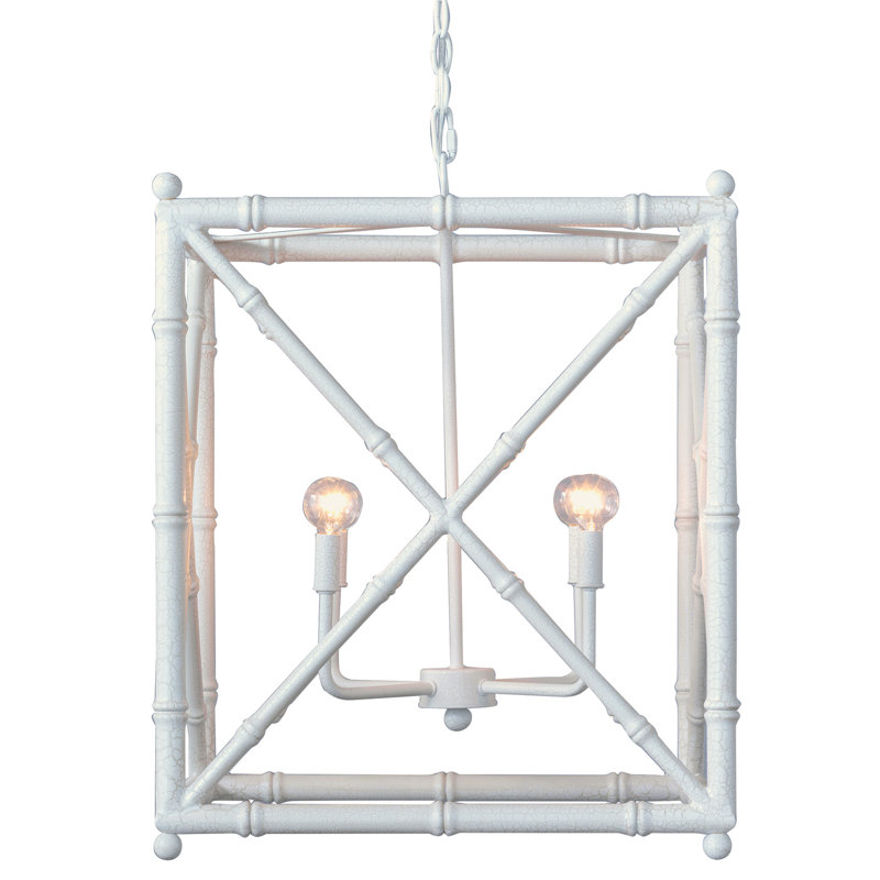 Baldwin 4 - Light Square Chandelier, White
