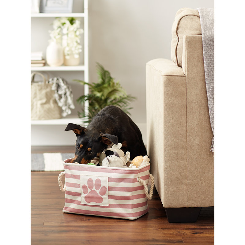 Cube en tissu pour animaux de compagnie, H 9 po x l 14 po x P 8 po, Rose
