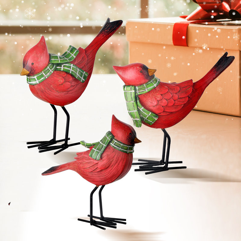Ensemble décoratif 3 pièces cardinal avec écharpe
