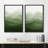 Minimalist Mountains " Emerald Green Mountain Range Abstract " 2 - Pieces-98554171-98554172