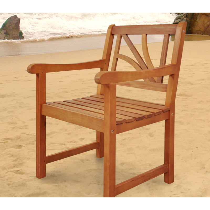 Adish 4 - Person Wood Patio Dining Set with Rectangular Table