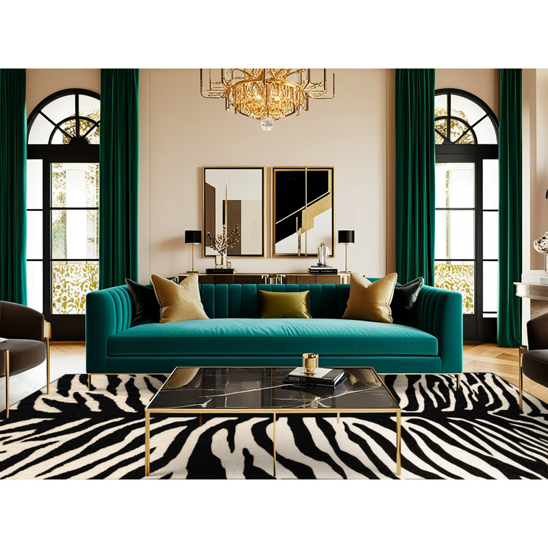  Tapis zébré lavable, Rectangulaire 3 pi x 5 pi
