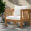 Chaises longues confort pour patio, coussin en bois d'acacia, style moderne pour patio