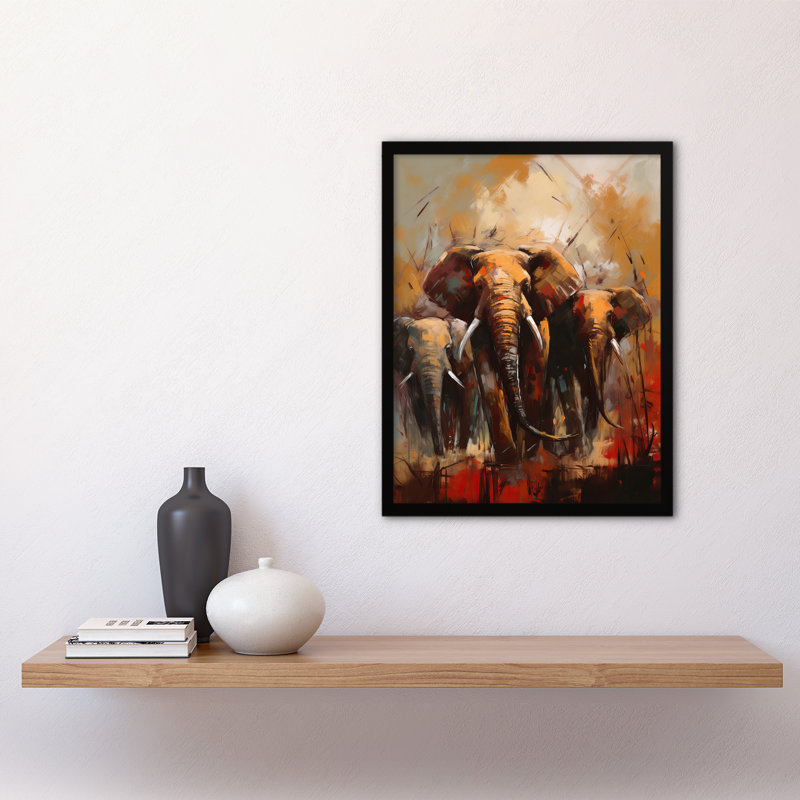Oley The Elephant Charge by Duncan Flint - Single Picture Frame Print