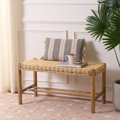 Enrique Bench W/ Rattan Weavin